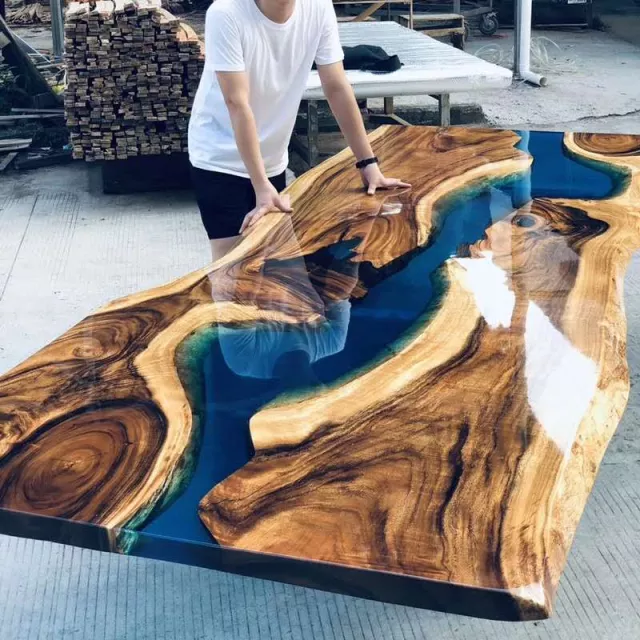 Customization of Coffee Epoxy Resin Table for Engaging Scenes
