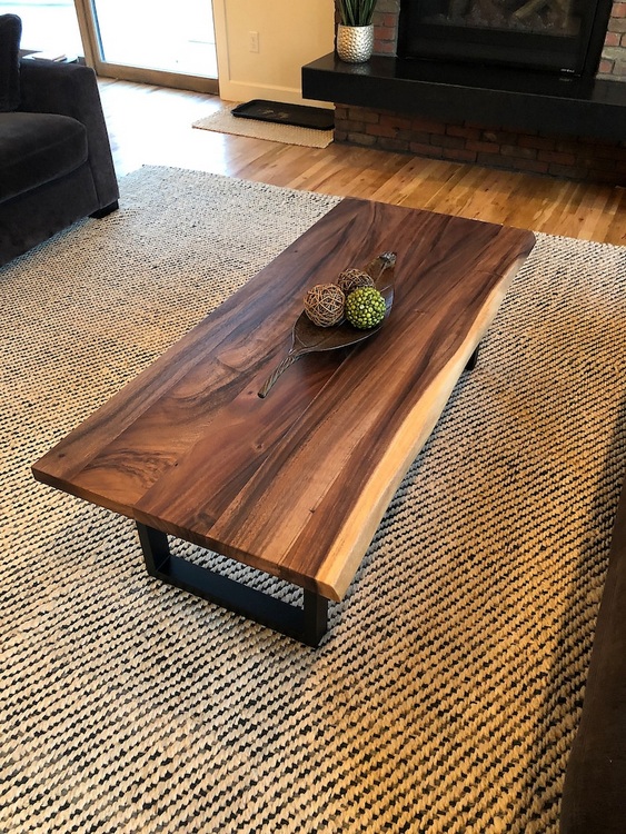 The Allure of Coffee Walnut Tables with Natural Edge