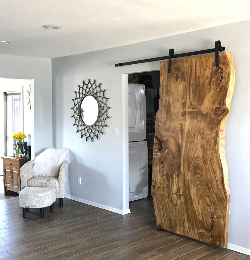 Space-Saving Style with a Soul: The Barnwood Sliding Door