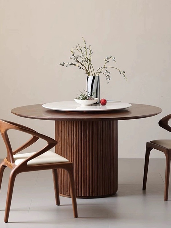 Introducing the Custom Solid Walnut Round Dining Table — Design Your Own Centerpiece