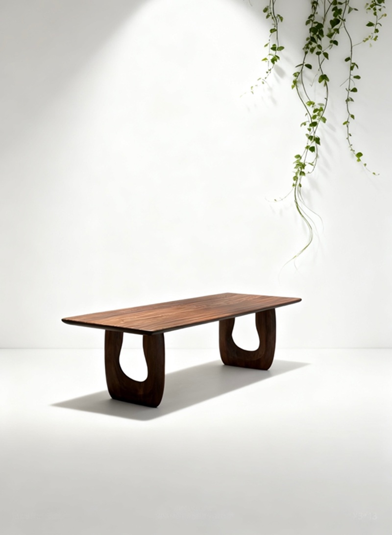 A Marvel of Nature : Zebrano Wood Solid Wood Table, the Artistic Heart of Your Space