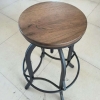 Swivel Bar Stool with Oak Wooden Seat and Iron Base – A Perfect Blend of Style and Functionality