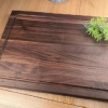 Customized Logo Rectangle Walnut Wood Cutting Board – Durable & Stylish with Juice Groove
