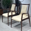 Elegance Served Daily: The Walnut & White PU Chair for Homes & Cafés