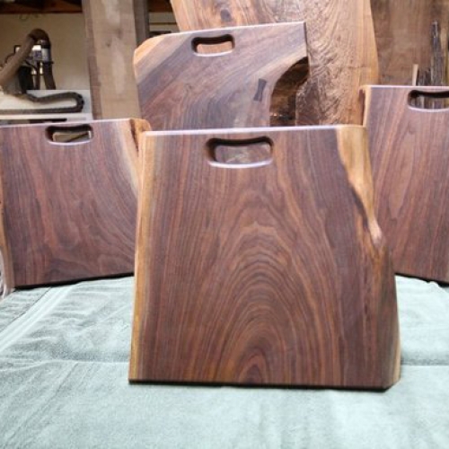 Natural walnut wood kitchen cutting board
