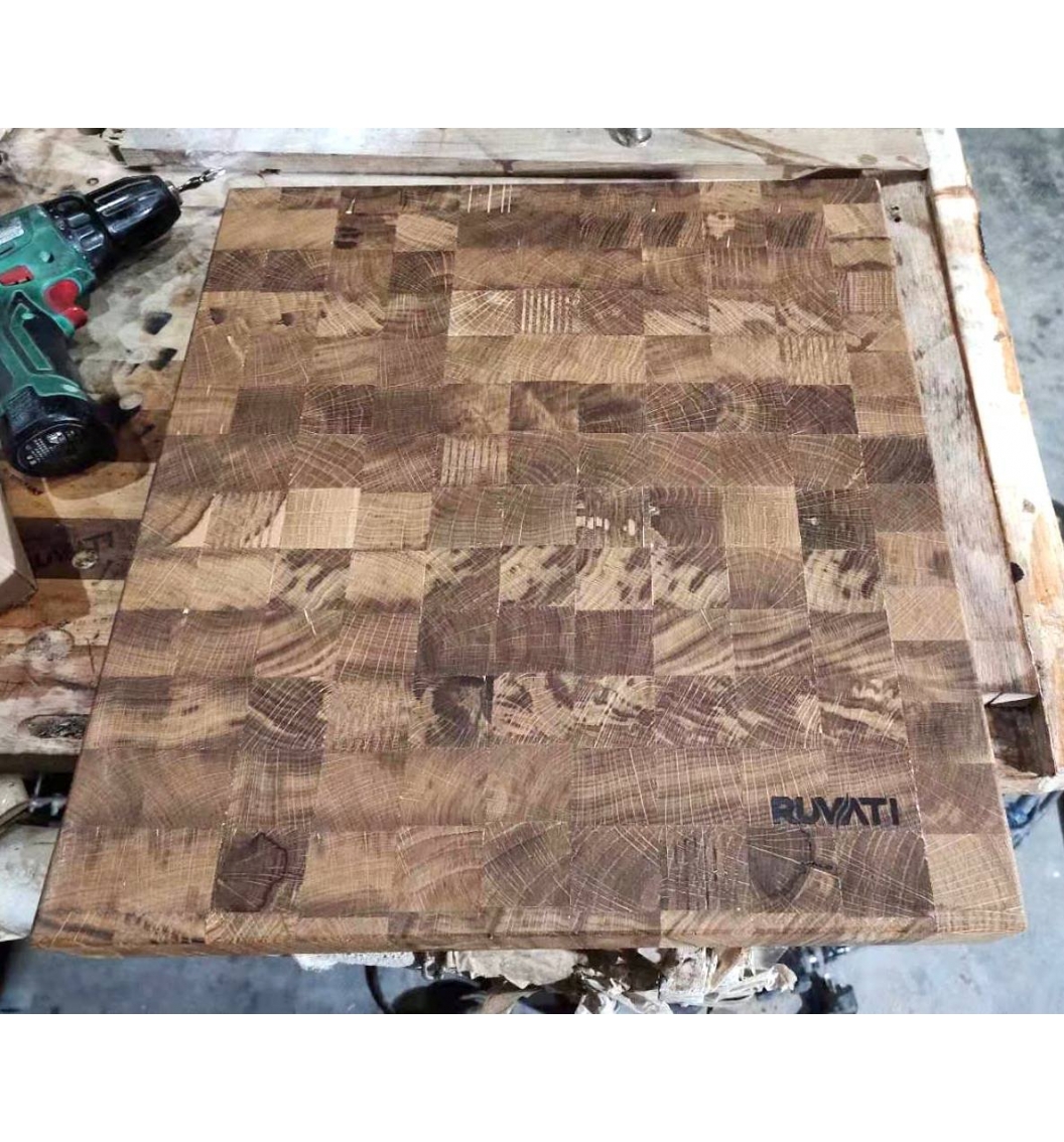 Oak end grain cutting board custom package