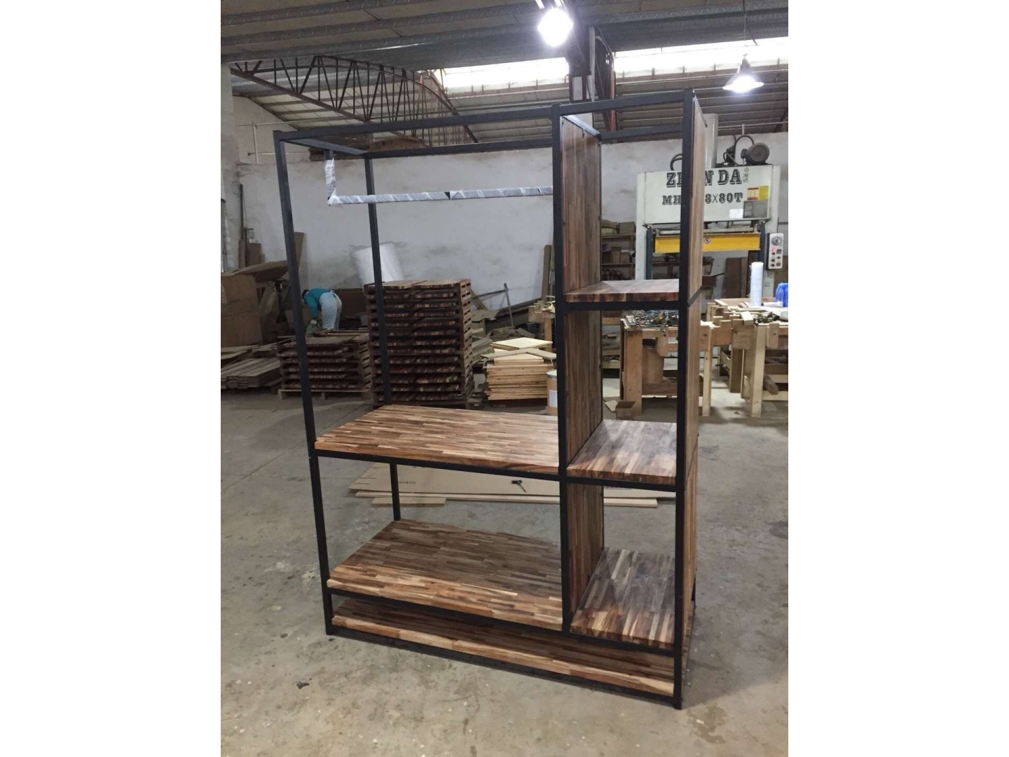 FJ Acacia Iron Wood Trade Show Display shelving