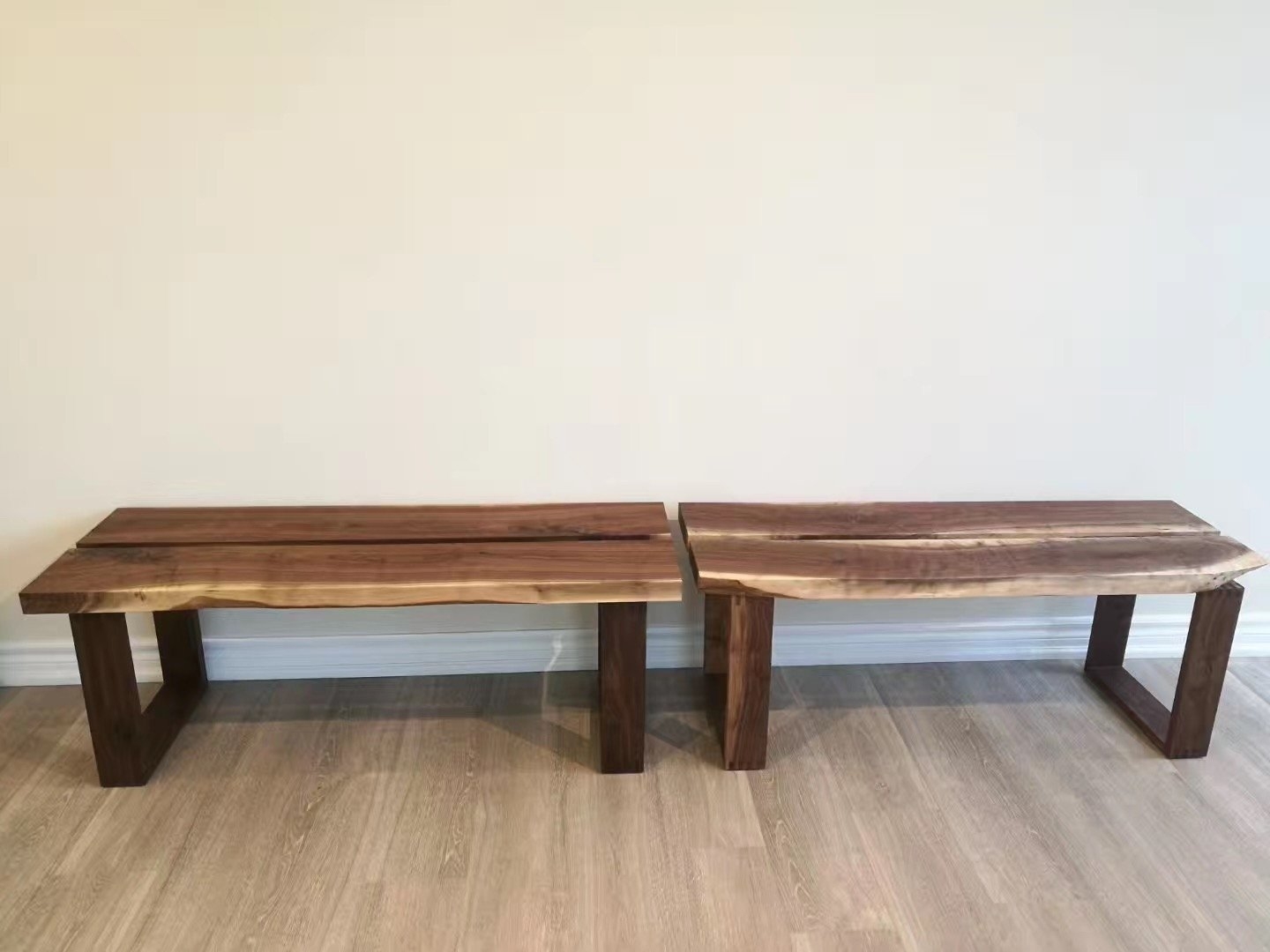 1 pc walnut wood slab bench