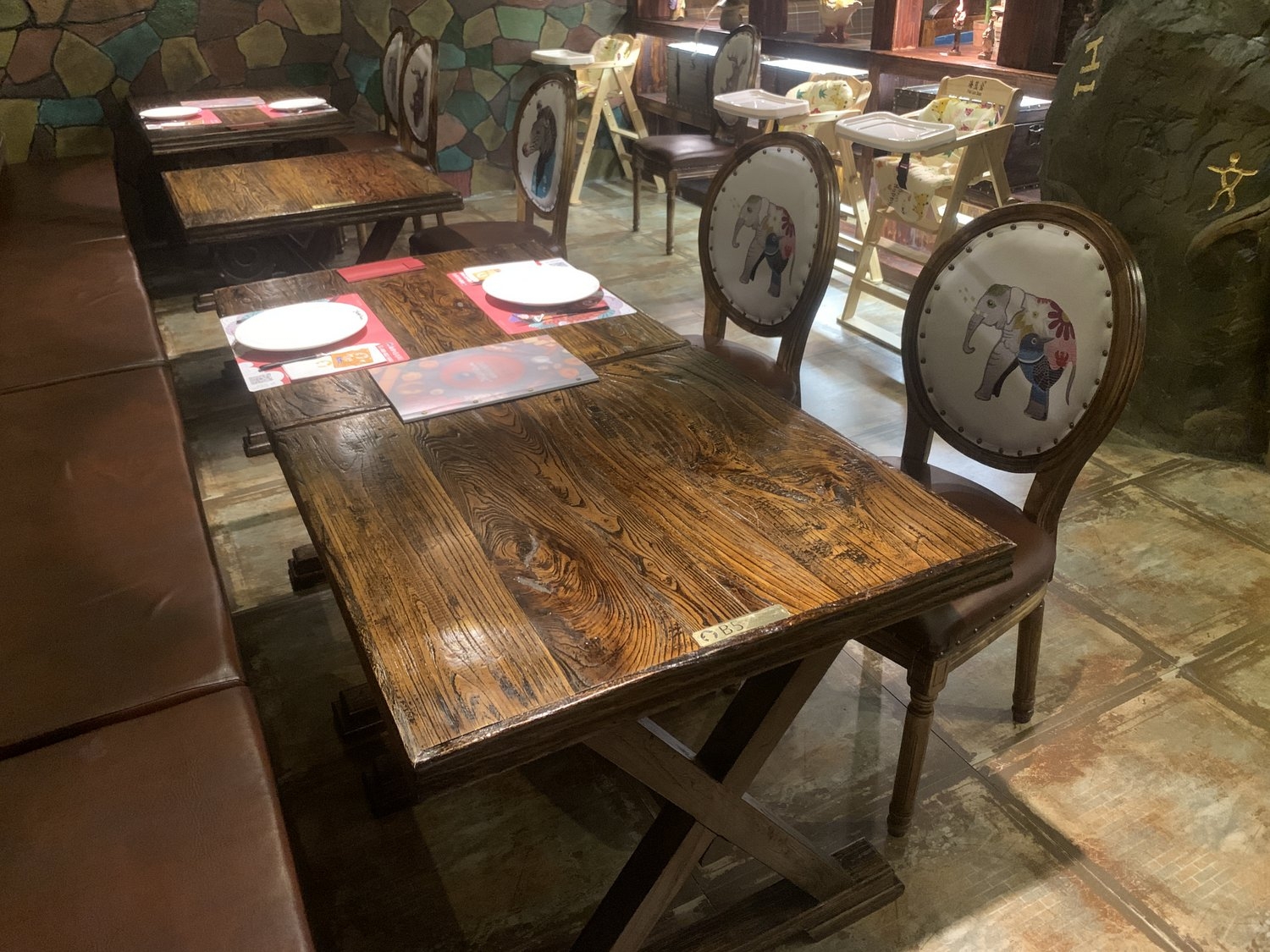 Antique Furniture Aged Elm DiningTable