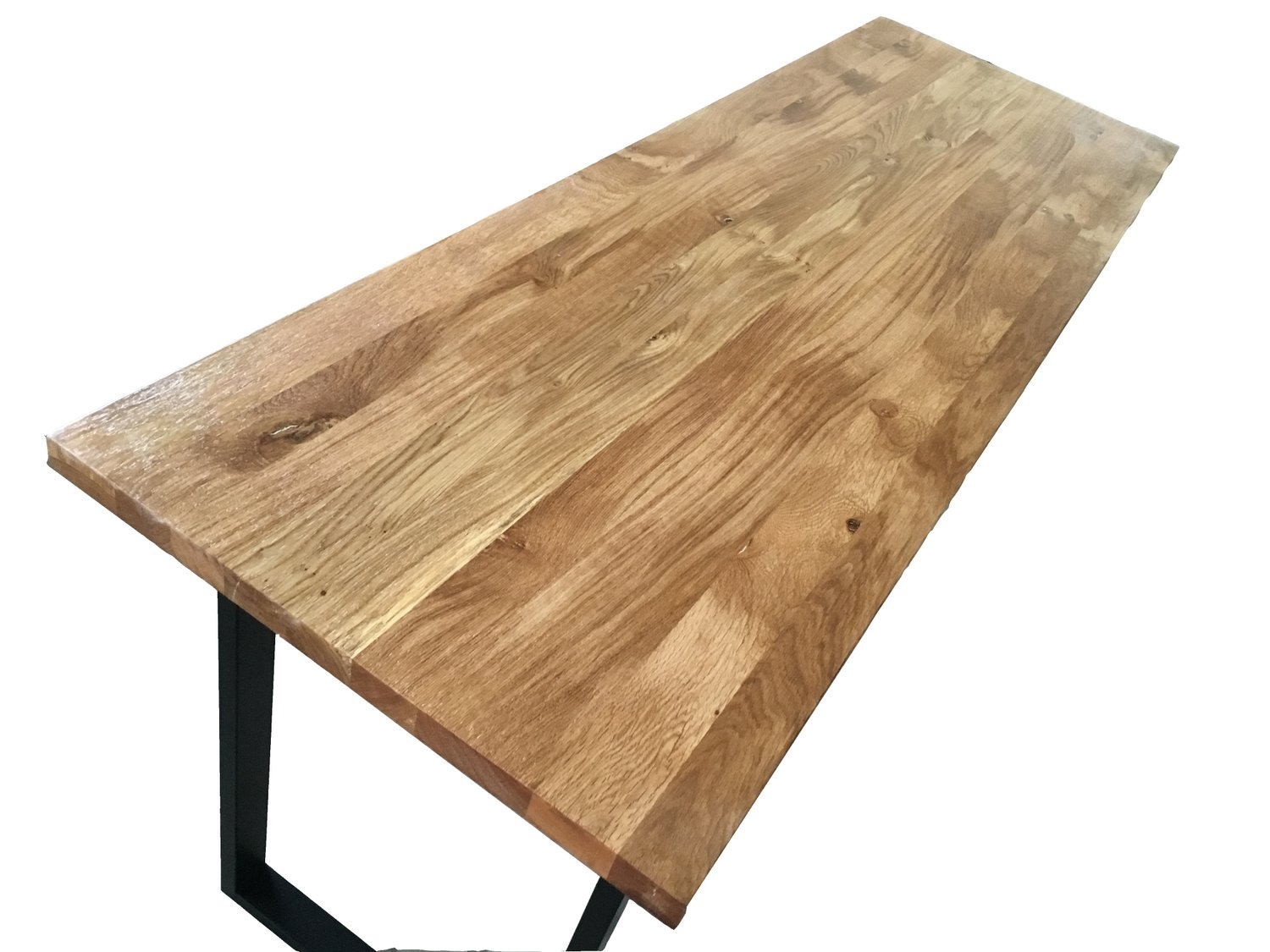 Solid stave finger joint oak wood table