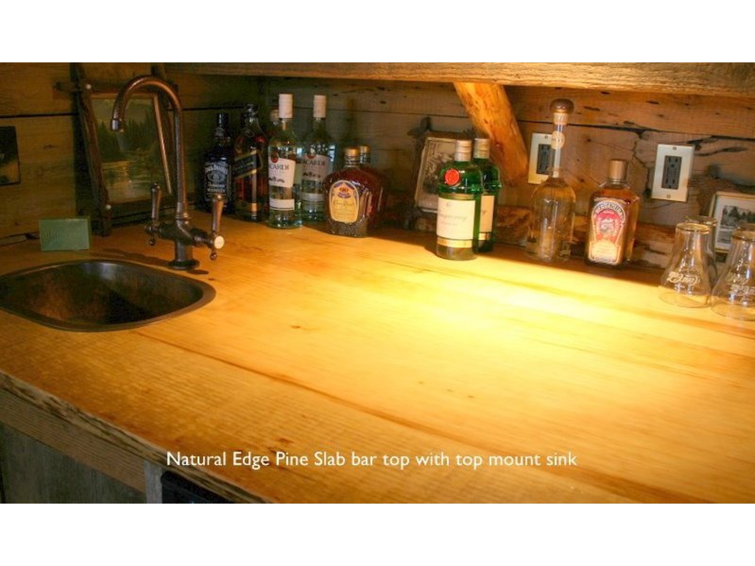 Single stave wood maple bar top