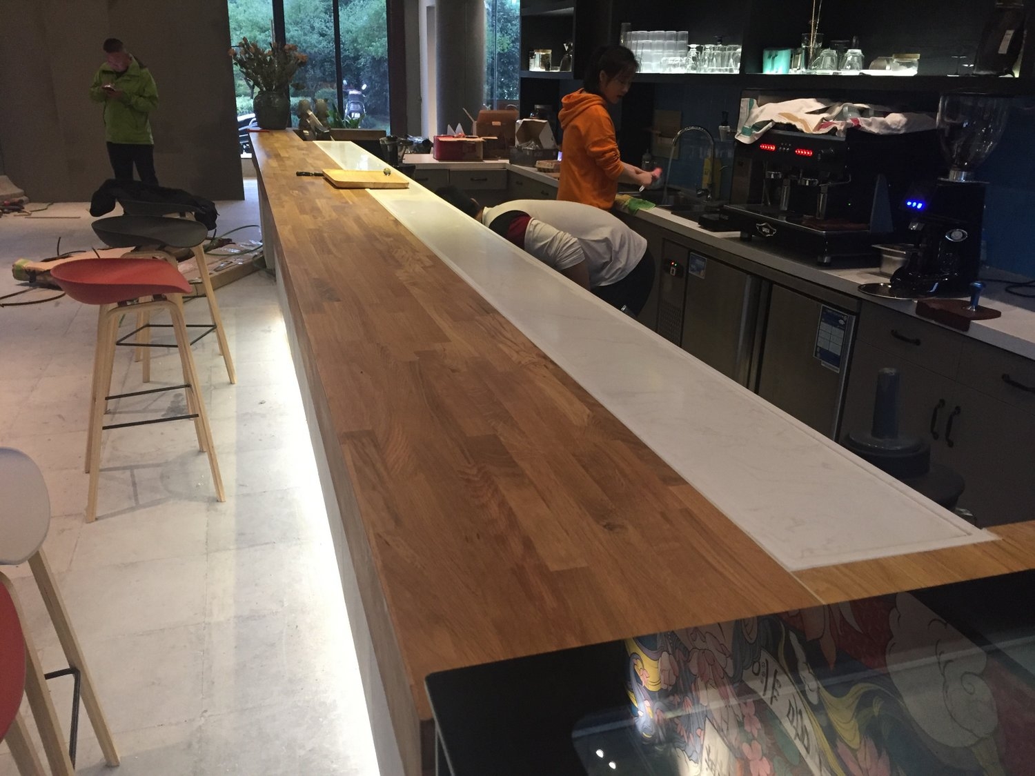 FJ Oak table bar countertop