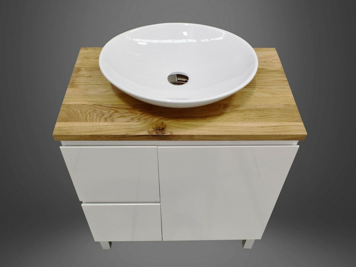 Edge grain oak wood vanity benchtop