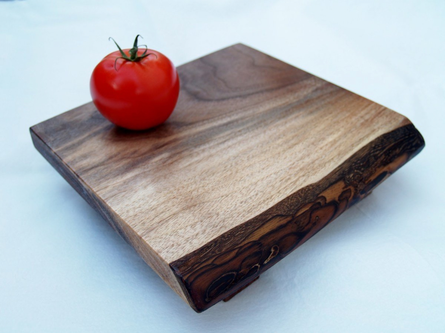 Natural walnut live edge cutting board