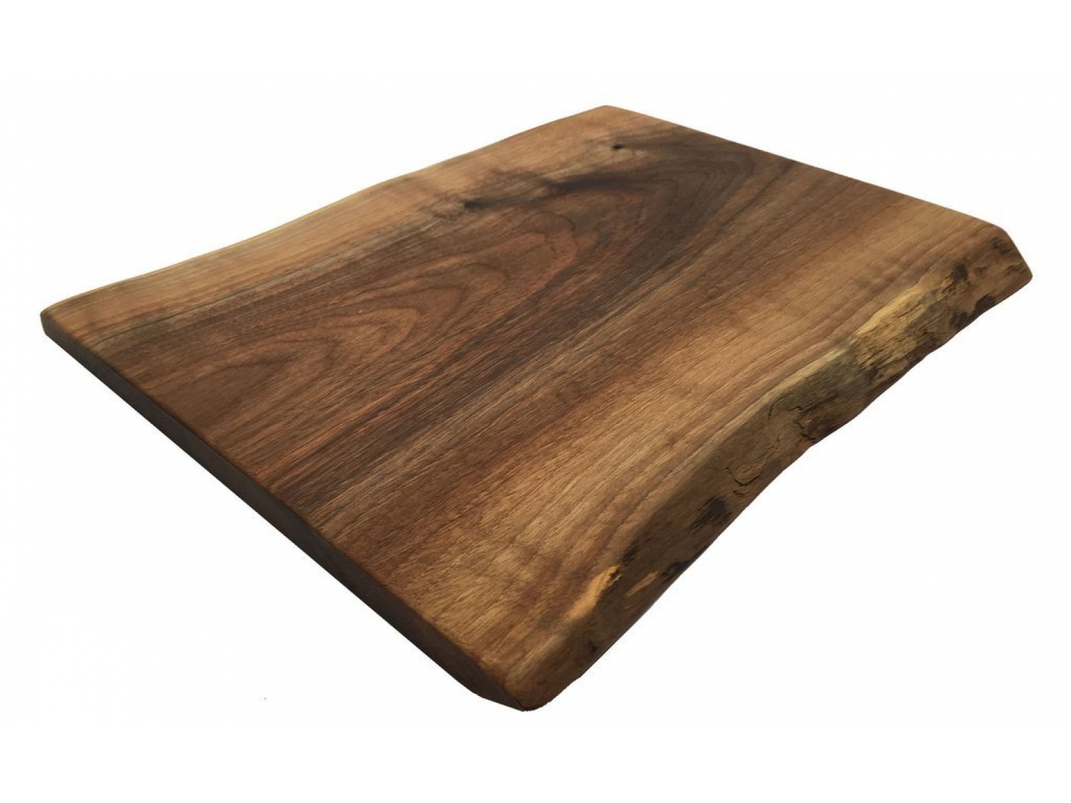 Natural walnut live edge cutting board