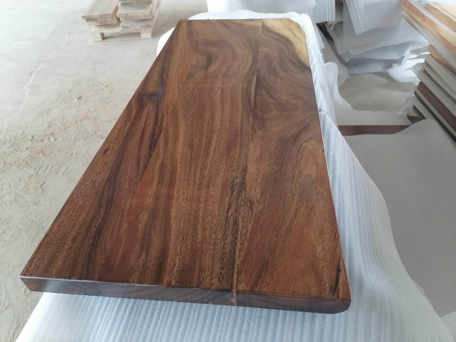 Live edge suar wood slab vanity table top