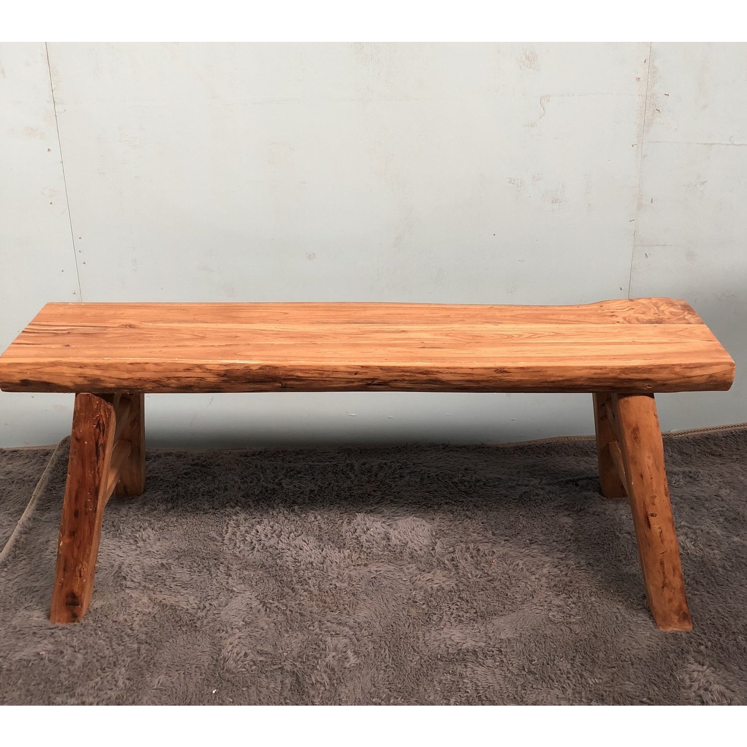 Traditional reclaimed wood bench
