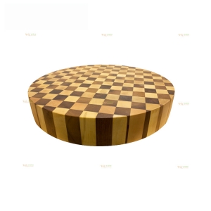 Special solid wood checkered chopping block round kitchen use