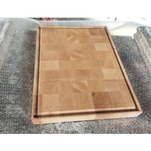 Custom solid beech wood meat vegetable chopping board with juice groove