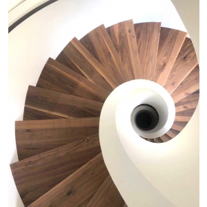 Solid full stave walnut wood stair tread