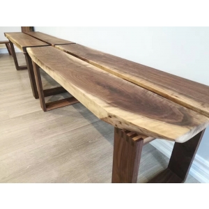 1 pc walnut wood slab bench