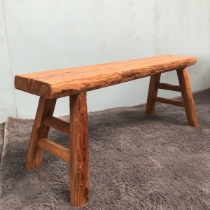 Traditional reclaimed wood bench