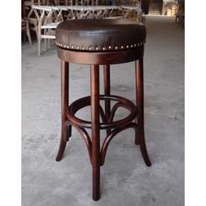 Rotating round bar stool