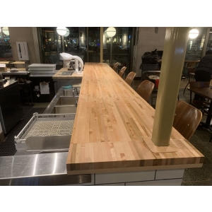 Finger joint maple wood bar table top