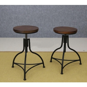 Metal wood bar chairs