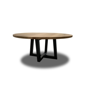 Table Basse Carée Bois Massif Métal De Chêne