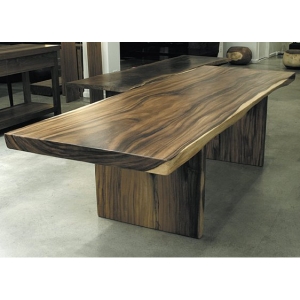 Solid wood walnut wane slab table