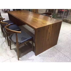 Solid wood iroko slab conference table