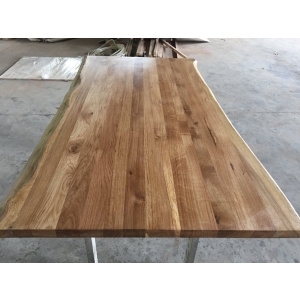 Solid Wood Oak Edge Glued Slab Live Edge Table