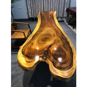 Suar wood Ecuador walnut slab coffee table