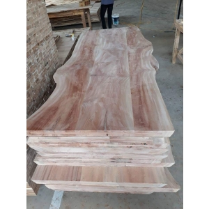 Table Bois Massif Avec Bords Naturles En Noyer Noir