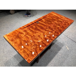 Table Bois Massif Unique Slab Noyer En Résine Epoxy