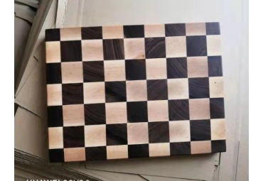 End Grain maple and walnut wood checkered cutting board