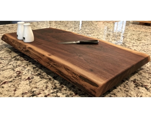 Natural walnut wood kitchen cutting board