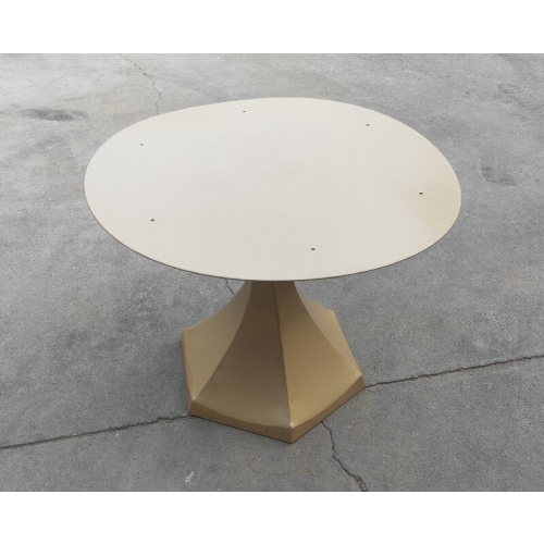 Industrial-Chic Hexagonal Metal Table Leg for Round Tables