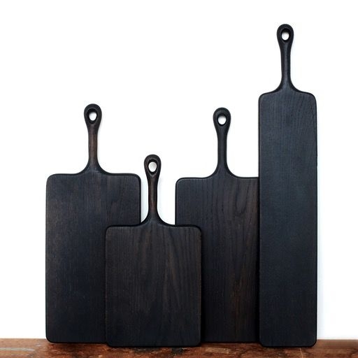 Custom carbonized whole slab oak cutting board