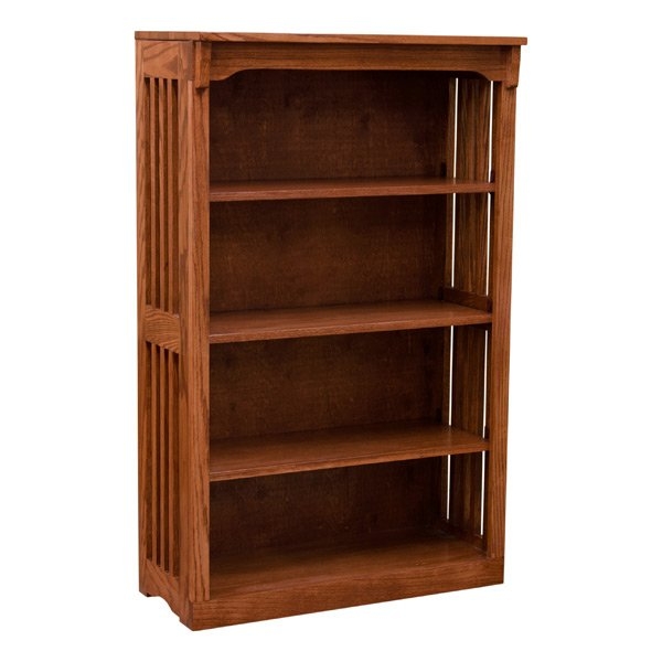 Solid wood red oak bookcase shelving