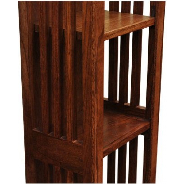 Solid wood red oak bookcase shelving