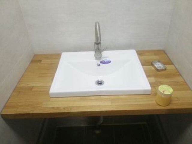 FJ Ash Wood Bathroom Vanity Countertop