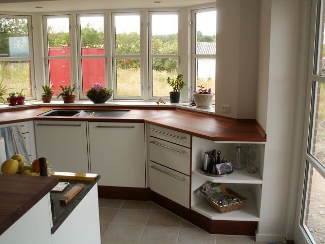 Solid stave balck walnut kitchen butcher block