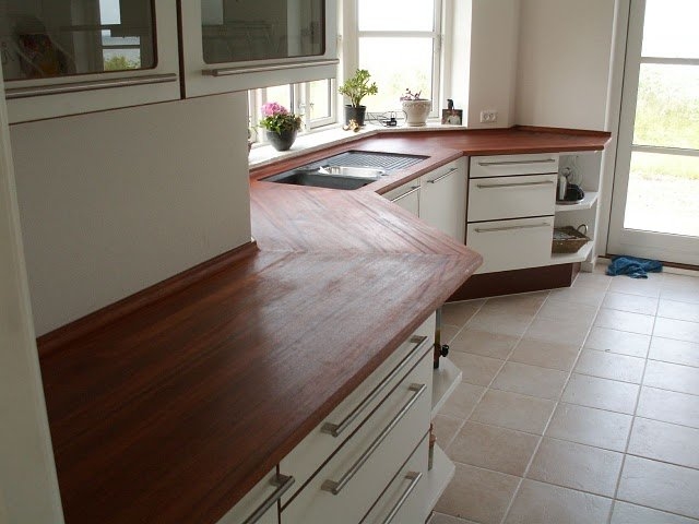 Solid stave balck walnut kitchen butcher block