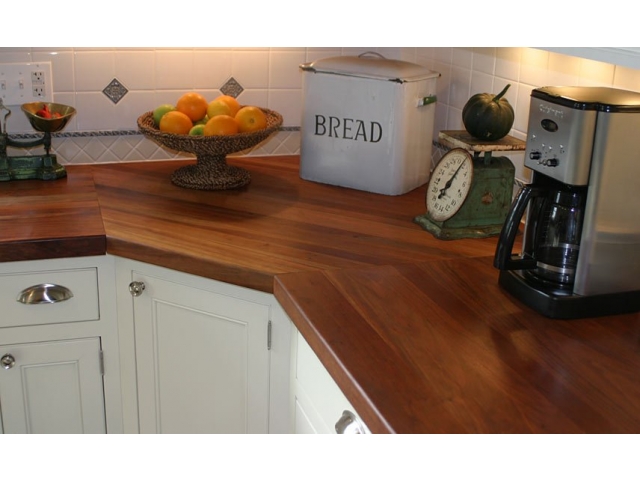 Solid stave balck walnut kitchen butcher block