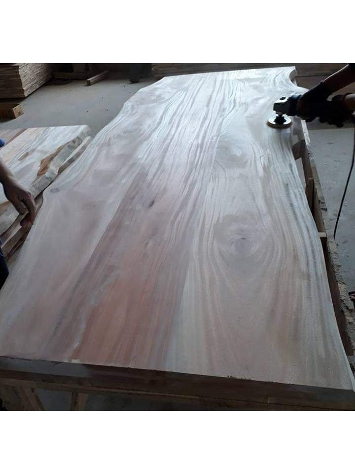 Asian mahogany natural edge wood table top