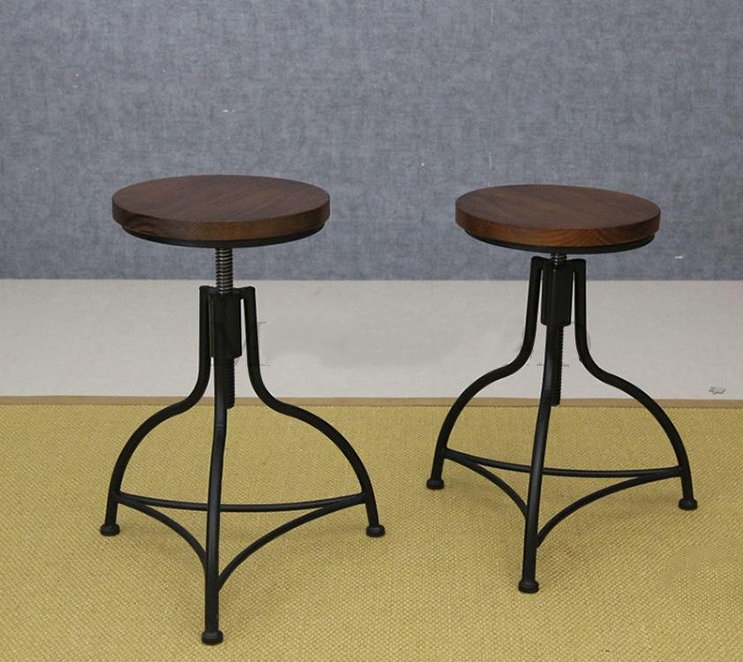 Metal wood bar chairs