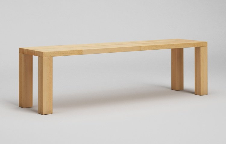 Solid wood book table bench