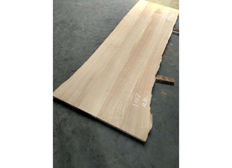 European oak edge glued live edge tea slab